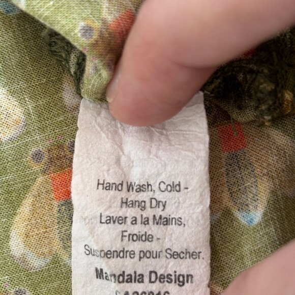 Mandala Design Fly Bea Short-Sleeve Blouse in Kiwi Green - Picture 6 of 6